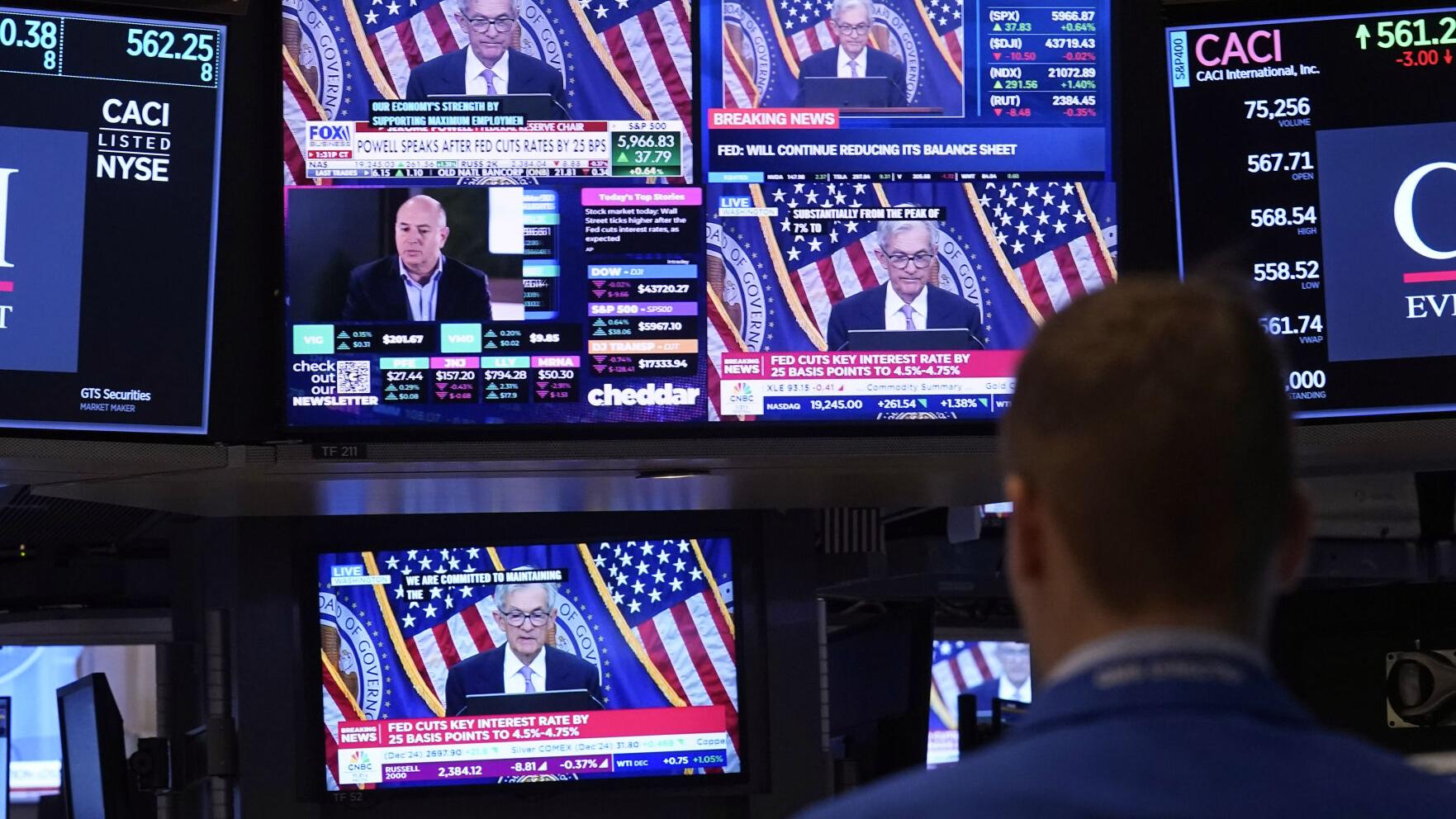 Federal Reserve cuts its key interest rate by a quarter-point amid postelection uncertainty